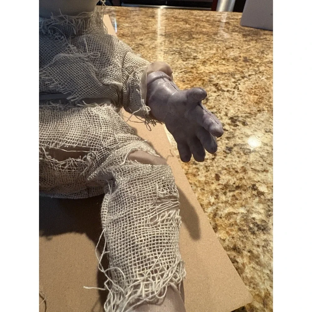Halloween Mummy Animated Baby Scary Voice And Light Up Eyes Creepy Fun NIB